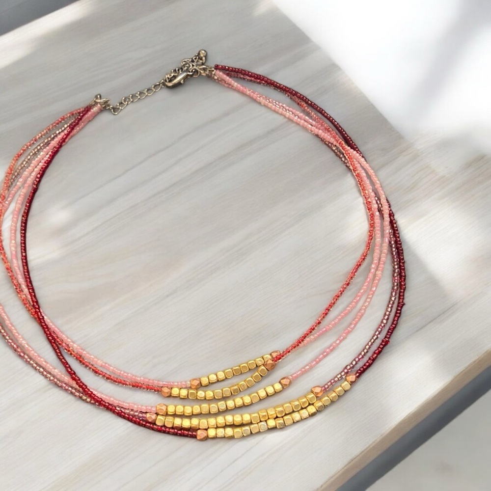 Beautiful cascading valentines statement necklace